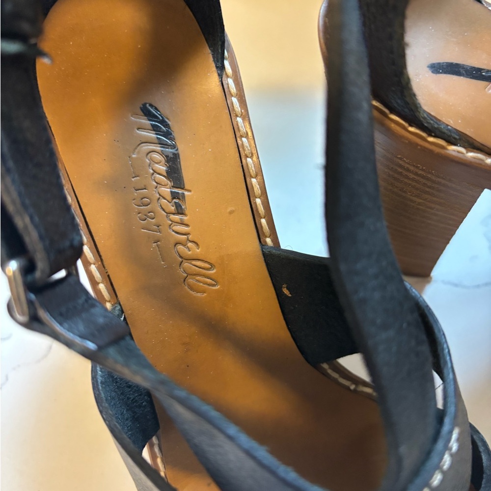 Madewell, Black Leather Heeled Sandals, 7 - Picture 2 of 9